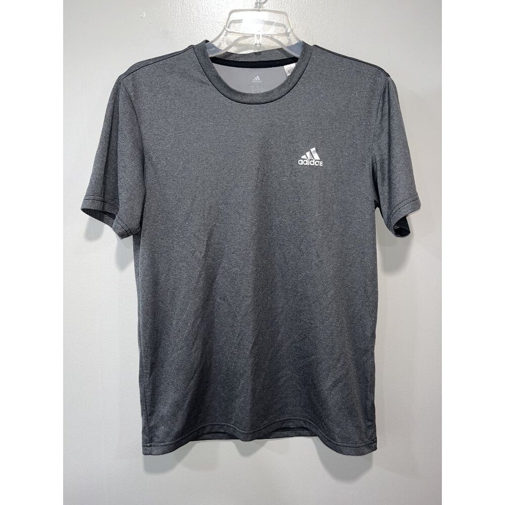 Adidas Men's Climalite Gray Short-Sleeve T-Shirt, Small